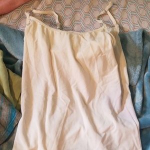 White tank top with bra